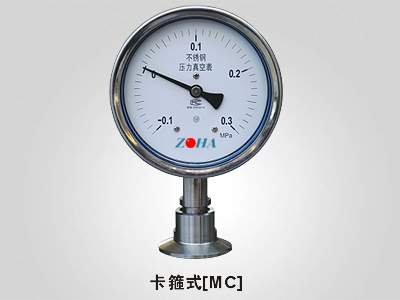 卫生型隔膜压力表,卡箍型YTP-60MC